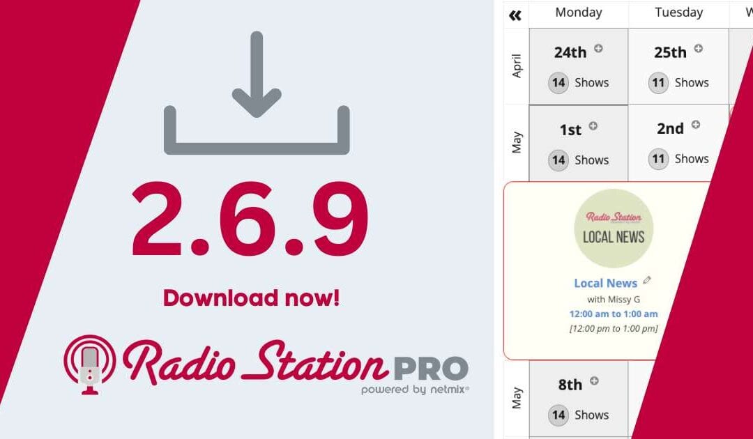 Radio Station PRO 2.6.9 Version Update